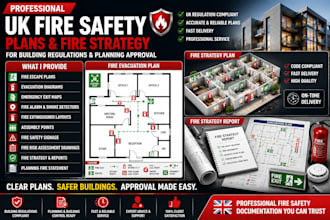create professional UK fire safety plans for building regulations
