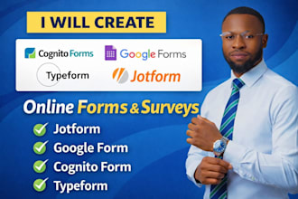 create jotform, google form, cognito form, typeform, online form, surveys