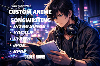 compose original jpop and anime ost and song lyrics
