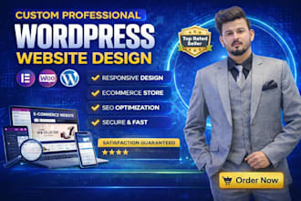 design and develop wordpress website, elementor website, wordpress design
