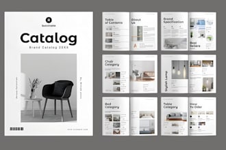 design product catalog catalogue, brochure magazine, lookbook, sell sheet, flyer
