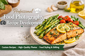 create a custom recipe and take professional food photos