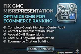 fix gmc misrepresentation and optimize gmb for ecommerce ranking