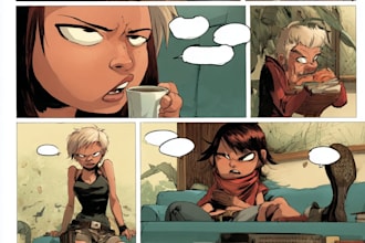 create a fantasy themed comic strip