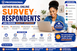 gather real online survey respondents and provide quality responses
