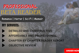 beta read your ya romantic, erotic novel and give critique feedback