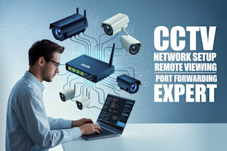 configure cctv network, nvr remote viewing and port forwarding setup
