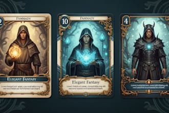 design custom board game playing card game tcg card illustration card box mockup