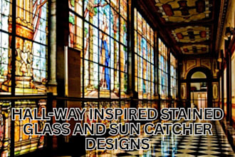 custom modern abstract stained glass design suncatcher bespoke skylight glass