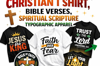 design christian t shirt bible verses spiritual scripture typographic apparel