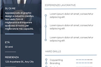 design a professional modern resume or CV