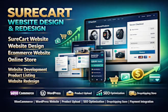 setup ecommerce with surecart and elementor woocommerce product listing seo