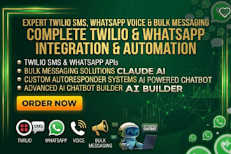 twilio SMS whatsapp voice integration bulk messaging autoresponder ai chatbot
