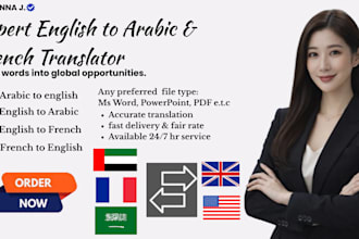 translate books from english to arabic and french, expert arabic translation