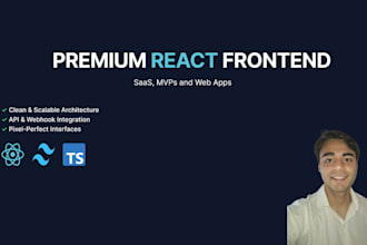 develop a scalable react frontend for your saas or web app