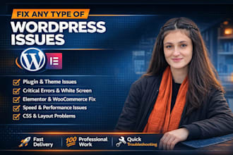 professionally fix wordpress issues, wordpress errors, and speed problems
