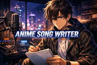 write original anime jpop, ost song lyrics in japanese or english