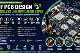 design custom rf pcb, wifi bluetooth GSM gps lora wireless communication boards