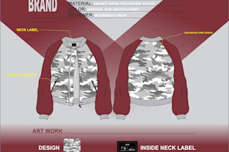 design a fashion tech pack for clothing manufacturer