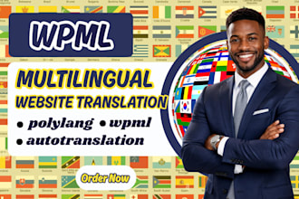 design wpml polylang multilingual website translation, translate website