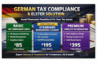handle german tax compliance vat elster bookkeeping cleanup
