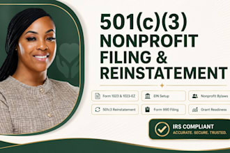 reinstate 501c3, file form 1023, ein, nonprofit bylaws, tax exempt