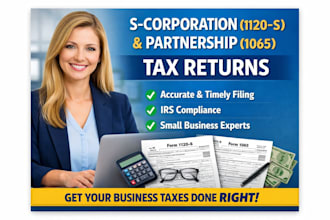 prepare accurate s corporation 1120 s and partnership 1065 tax returns