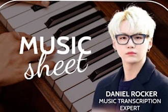 turn your audio into accurate sheet music and lead sheet transcription