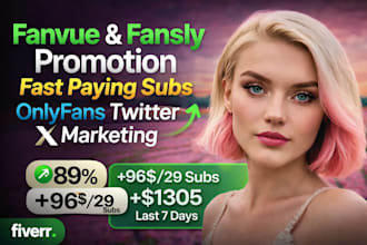 fanvue fansly promotion fast paying subs onlyfans promotion twitter x marketing