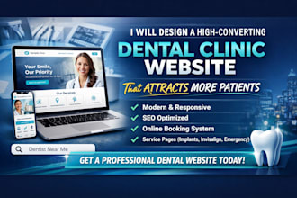 build dental website dental clinic website dental booking website medical websit