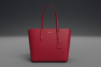 do 3d tote bag modeling, 3d bag design, 3d bag animation, photorealistic render
