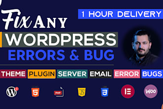 urgently fix wordpress bugs, issues, fatal errors and more