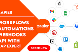 build zapier automation, webhook setup and API integration workflows