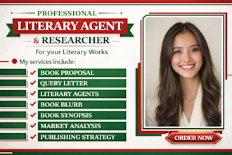 write query letter, book proposal, synopsis, book manuscript for literary agents