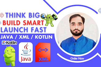 build android app with XML UI java and kotlin backend