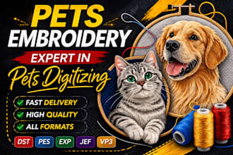 do best embroidery digitizing for your pet digitizing