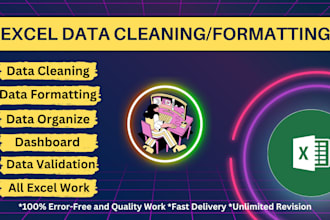 clean, format, merge, and split excel data
