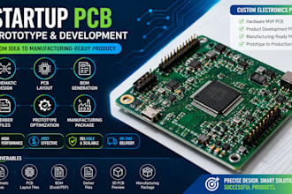 design startup pcb prototype, schematic, pcb layout and manufacturing files