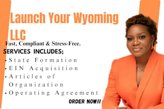 do US llc, wyoming llc, obtain ein, and handle state formation for non resident