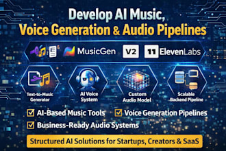develop ai music, audio models, voice generation pipelines, ai music generator