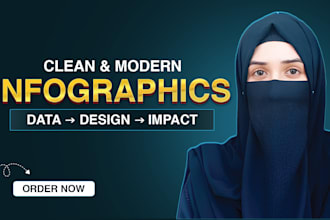 design clean and minimal data infographic