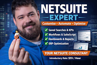 build saved searches, workflows and suitescript in netsuite