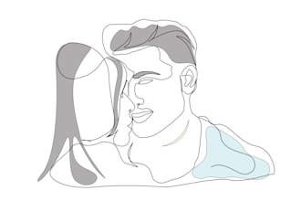 draw minimalist, continuous one line art illustration