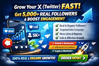 run twitter ads x promotion hit 900k USA UK real organic x followers x promotion