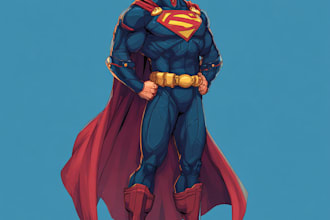 create an amazing superhero or fantasy comic illustration