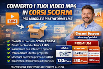 convert videos into interactive scorm courses for moodle e elearning platform
