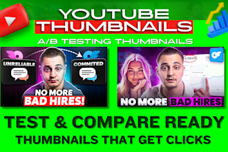 design youtube thumbnail ab testing sets for high CTR