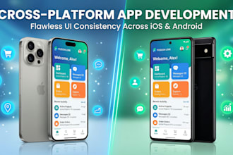 develop a custom react native mobile app for ios and android