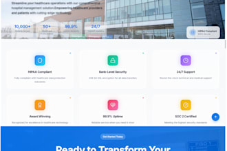 develop a full hms with billing, roles patient portal