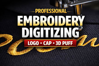 convert logo to embroidery in wilcom within one hour